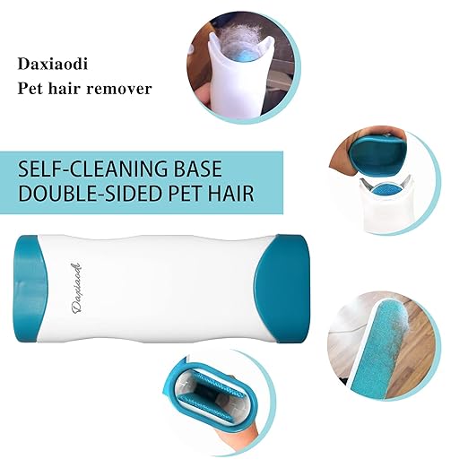 2 Pack Furniture Lint Remover Brushes, Double Sided Self Cleaning Loose Hair Catcher for Pet, Hair Cleaner for Clothes, Sofa, Carpet