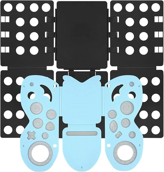 BoxLegend Shirt Folding Board Shirt Folder Durable Plastic with Drawing Aid Art Design Ruler for Adults and Kids(Black &Blue)