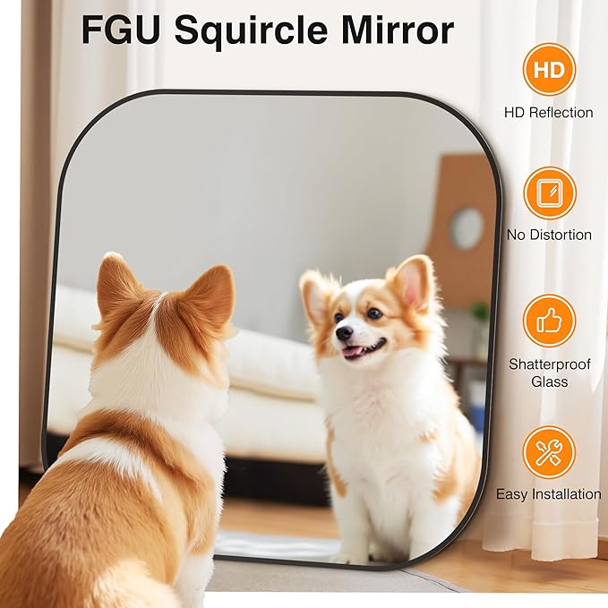 Bathroom Mirror for Wall, Black Bathroom Vanity Mirror for Over Sink 35 x 35, HD Reflection Shatterproof Square Mirror for Living Room Bedroom Entryway, Metal Frame