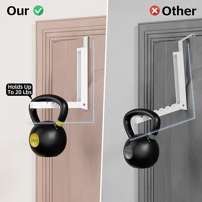 2 Pack Over The Door Hanger, Folding Over The Door Drying Rack for Laundry, Over The Door Hooks, Door Hanger for Clothing, Over The Door Clothes Hanger,Portable Compact,White