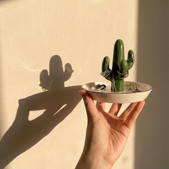 Cactus Decor, Cactus Jewelry Holder, Ring Holder, Jewelry Holder Dish, Thanksgiving, Christmas