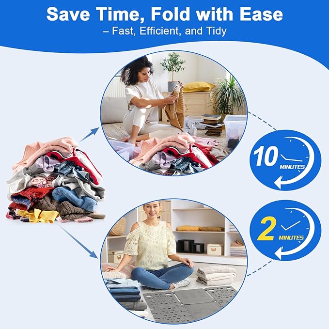 BoxLegend V3 Shirt Folding Board t Shirts Clothes Folder Durable Plastic Laundry folders Folding Boards, Gray
