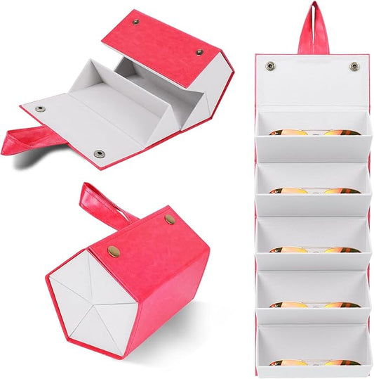 Travel Sunglasses Organizer, Sunglasses Travel Case for Multiple Pairs, Multiple Glasses Travel Case for Women, Men