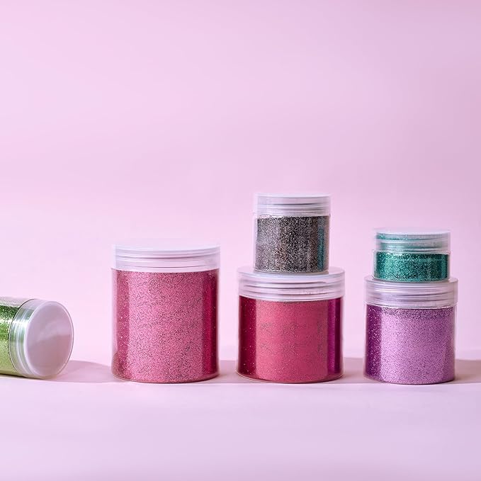 Eternal Moment 36 Pack 6 OZ Plastic Jars Round Clear Cosmetic Container Jars with Clear Lids, Perfect for Lotion, Slime，Cream, Ointments, Makeup, Eye Shadow, Samples, Pot, Travel Storage