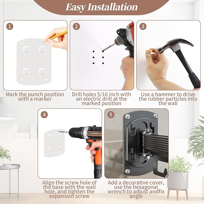 No More Cluttered Home!Clothes Drying Racks for Small Spaces,Foldable,That Fits Suitable for Bathroom,Small Balcony,RV,Easy to Install and Disassemble Durable (White)