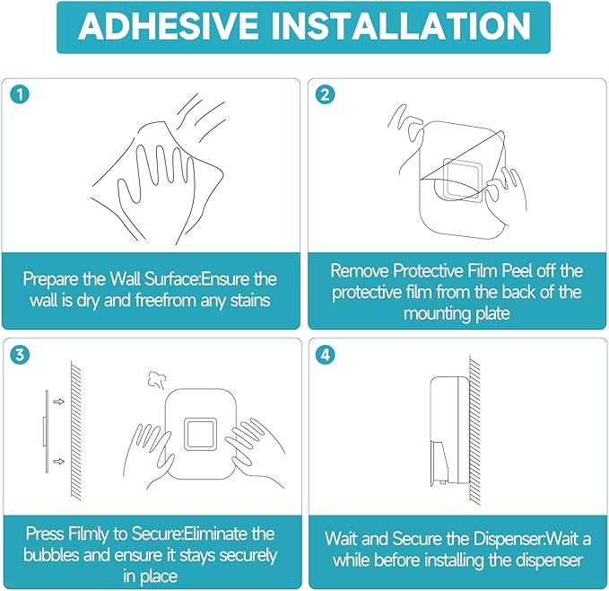 AIKE Wall Mount Liquid Soap Dispenser for Commercial Bathroom 27oz Large Capacity Manual Push Pump Silver