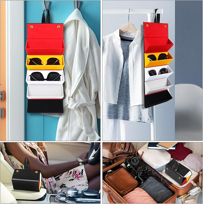 Travel Sunglasses Organizer, Sunglasses Travel Case for Multiple Pairs, Multiple Glasses Travel Case for Women, Men