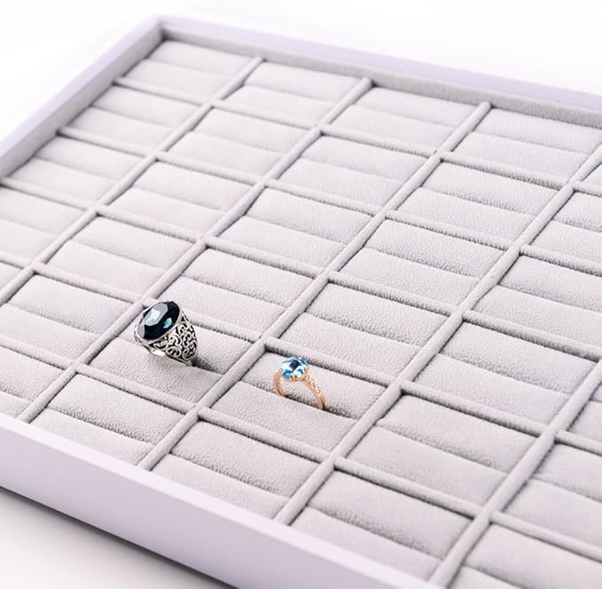 Oirlv 36 Slot Ring Storage Tray Showcase Jewelry Display Organizer