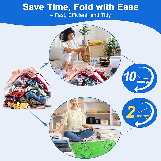 BoxLegend V3 Shirt Folder Board Tshirt Clothes Folder Folding Board Durable Laundry Sorter Helper Liner, Green