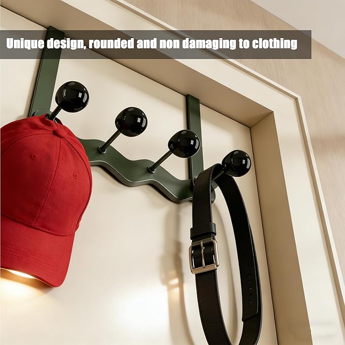 Over Door Coat Rack, Coat Hooks for Door Coat Hanger, Towel Hanger for Bathroom, Door Hanger Hooks, Hooks for Hanging Hat Key Towel Purse Robes Mudroom Entryway