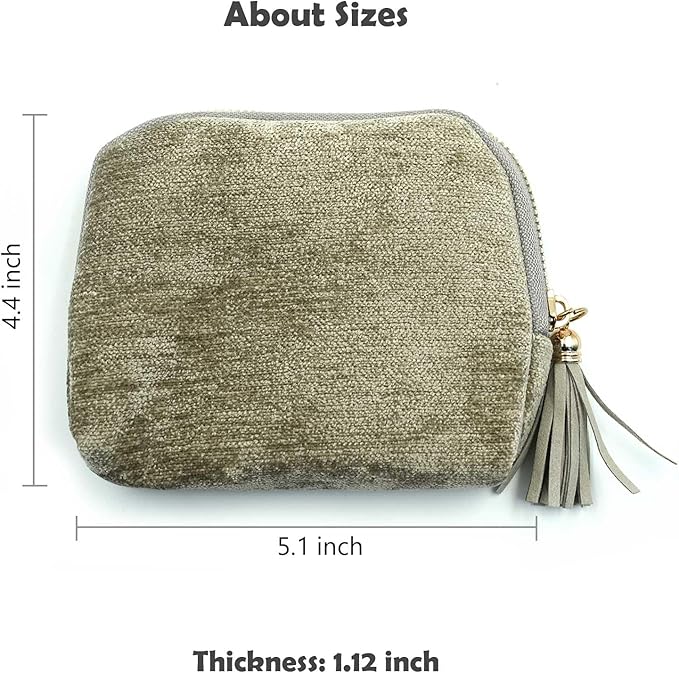 Travel Jewelry Case, Travel Jewelry Organizer, Travel Jewelry Bag with Zipper, Small Travel Jewelry Pouch for Necklaces Bracelets Bangles Rings Earrings Gemstones Storage (grey)