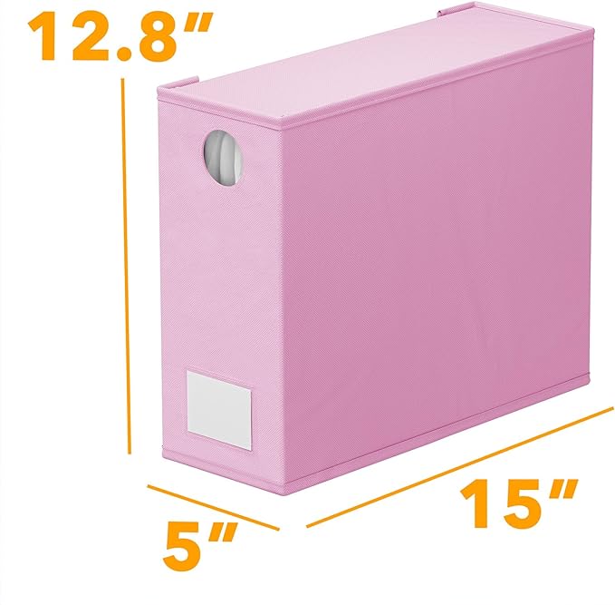 SpaceAid 4 Pack Bed Sheet Organizers and Storage, Foldable Sheet Organizer for Linen Closet, Sheets Set Folder Keeper with Window XL (Queen & King Size) Bedding Container (Pink, 4 Pack)