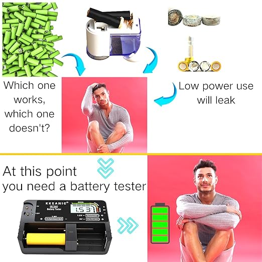 Battery Tester SL-049 - Professional Digital Battery Checker with LCD Display for Household AA, AAA, AAAA,C, D, 9V, CR123A,1.2V Rechargeable,Button Cells. Compact & Load-Tested Clarity
