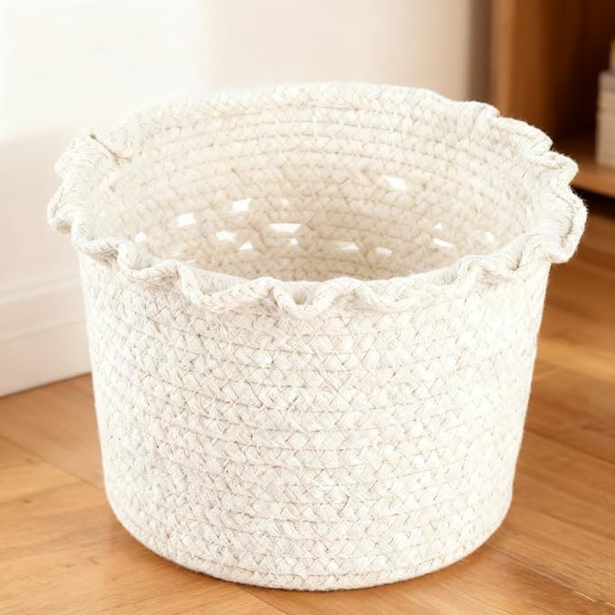 1/4 Inch 328 Feet White Cotton Clothesline Rope, Natural Cotton Cord for DIY Crafts, Potted Plants, Wedding Decorations