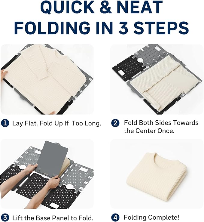 BoxLegend Shirt Folder Board for Clothes Storage, Tshirt Organizer in Closet Organizers, Laundry Folding Board Designed Suitable for Thin T-Shirts as Well as Thick Autumn and Winter Clothes