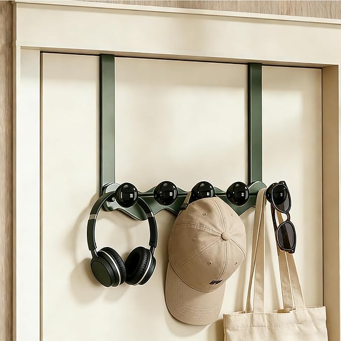 Over Door Coat Rack, Coat Hooks for Door Coat Hanger, Towel Hanger for Bathroom, Door Hanger Hooks, Hooks for Hanging Hat Key Towel Purse Robes Mudroom Entryway