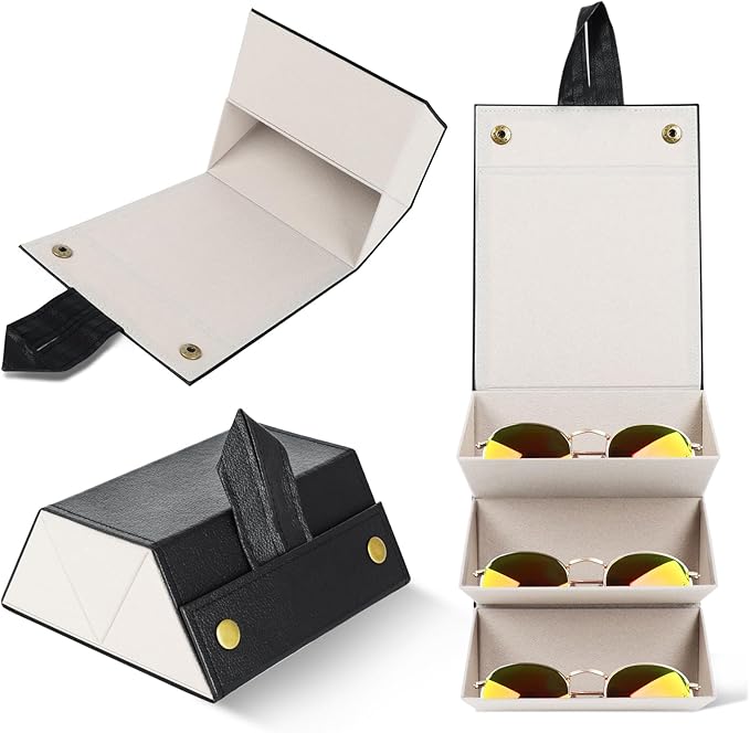 Travel Sunglasses Organizer, Sunglasses Travel Case for Multiple Pairs, Multiple Glasses Travel Case for Women, Men