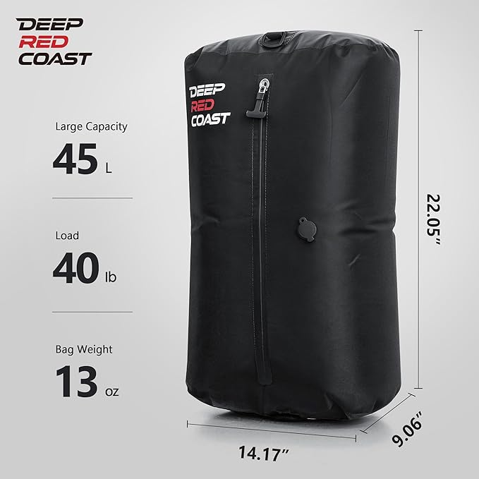 Vacuum Bags for Travel with Pump, 12GAL Compression Packing Cubes with Adjustable Shoulder Strap, IP68 Reusable Vacuum Packing Cubes for Luggage, Backpack, Suitcase, Yoga, Swim, Beach