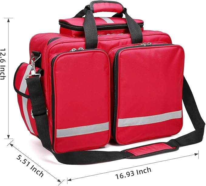 Empty First Aid Organizer - Trauma, Emergency Medical Bag for Nurses & Home Health Care (Bag Only)