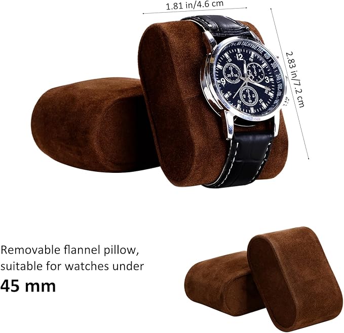 BEWISHOME Watch Box for Men, 12-Slot Watch Case, 2-Layer Watch Case With Drawer, Mens Jewelry Box with Large Glass Lid, Watch Display Case Watch Holder Organizer Watch Storage for Men Women Espresso