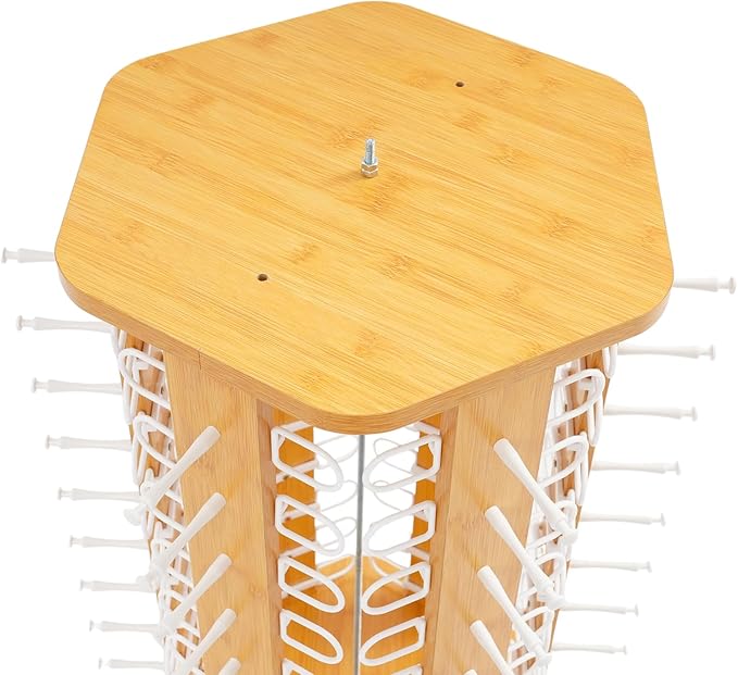 60 Pairs Glasses Rack, 360° Rotating Sunglasses Display Rack, 6-Sided Eyeglasses Storage Organizer, Eyewear Holder, Commercial Sunglasses Display Stand, Log Color