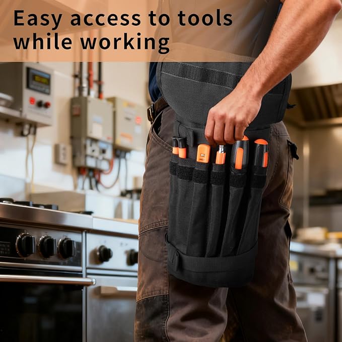 HUAARIPOLY Roll up Tool Kit, Portable Large Capacity Tool Storage, Multi functional Tool Storage Organizer Roll up Carrying Tool Kit Gifts for Men, Electricians, Machinists, and Plumbers