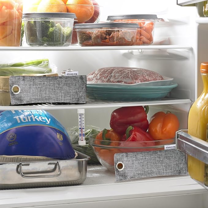 Marsheepy 24 Pack Charcoal Shoe Deodorizer Bags, Bamboo Charcoal Air Purifying bags, Odor Absorber, Odor Eliminator for shoes, Home, Closet, Pet（24X50g）