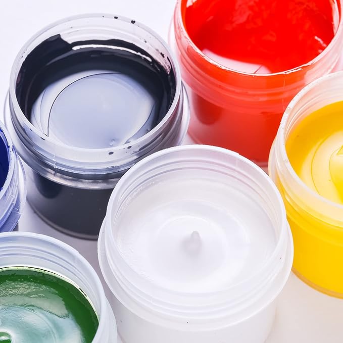 Eternal Moment 36 Pack 6 OZ Plastic Jars Round Clear Cosmetic Container Jars with White Lids, Perfect for Lotion, Slime，Cream, Ointments, Makeup, Eye Shadow, Samples, Pot, Travel Storage