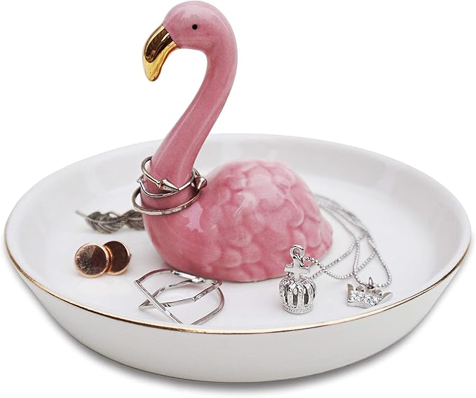 Flamingo Decor, Flamingo Jewelry Holder, Ring Holder, Jewelry Holder Dish, Thanksgiving, Christmas