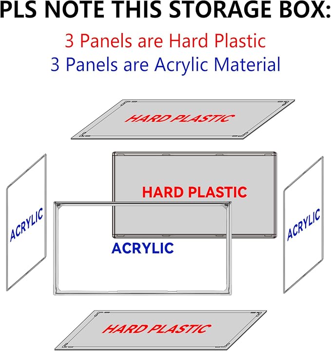 12 Pack Clear Sneaker Boxes Stackable Shoe Box Size 12.5, Acrylic Shoe Storage Organizer Transparent Storage Bins with Magnetic Acrylic Door for Closet, Sneaker Display, Cosmetic, Figure