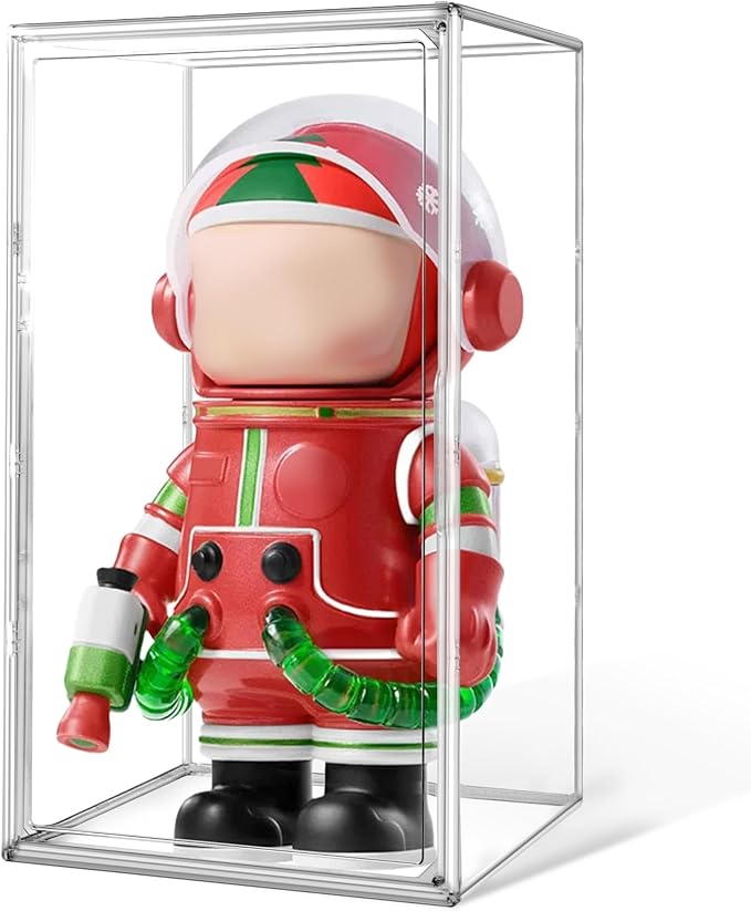 23.6 inch Tall Acrylic Display Case Stackable Boot & Shoe Boxes Thickened Clear Acrylic Display Cases for Collectibles Figures Doll Dustproof Sneakers Helmet Storage Box 13.8'' x 12.2'' x 23.6''