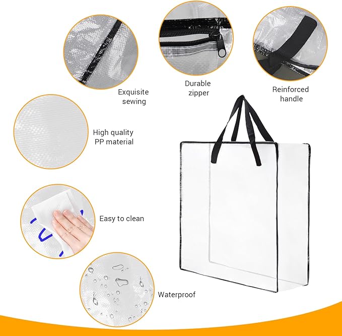 Wreath Storage Bag 5-Pack, 26 Inches 95 L Wreath Storage Container for Home Storage, Storage Bag for Spring Summer Christmas Wreath Decorations or Clothing Blanket Comforters Bed Sheets Pillows