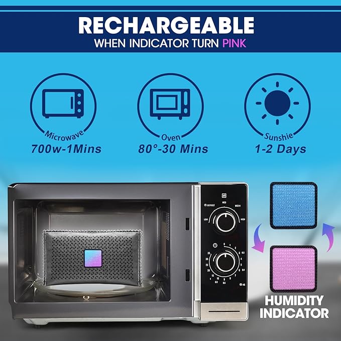 Timgle 10 Pcs 100g Rechargeable Desiccant Packs for Storage Silica Gel Packets Dry Moisture Absorbers Bags Reusable Desiccant Car Dehumidifiers Bag for Closet Home Car Moisture Absorbing