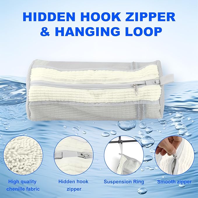 Shoe Washing Machine Bag, Laundry Shoe Bag with Side External Network for Washer and Dryer Reusable Shoe Cleaning Bag for Sneaker Tennis Unstain Cleaner Kit (2pc-white)