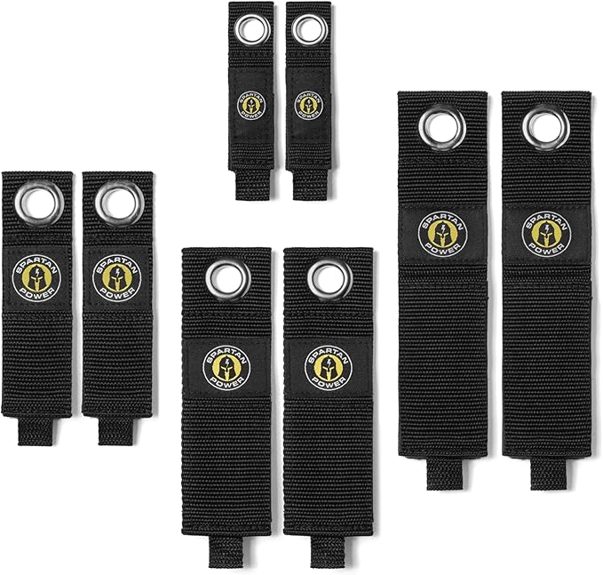 Spartan Power Heavy Duty Storage Straps Assorted 8 Pack, Various Sizes for Garage Organization and Cable or Hose Storage