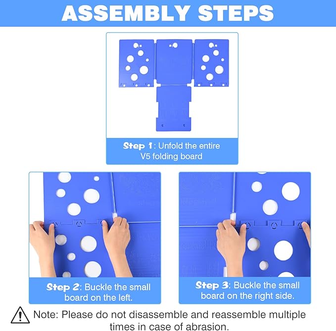BoxLegend V5 Shirt Folder Clothes Folding Board t Shirt Folder Assemblable Clothes Folder Easy and Fast to fold Clothes Laundry Helper Assistant for Professional Laundry Folder Folding Tool, Blue