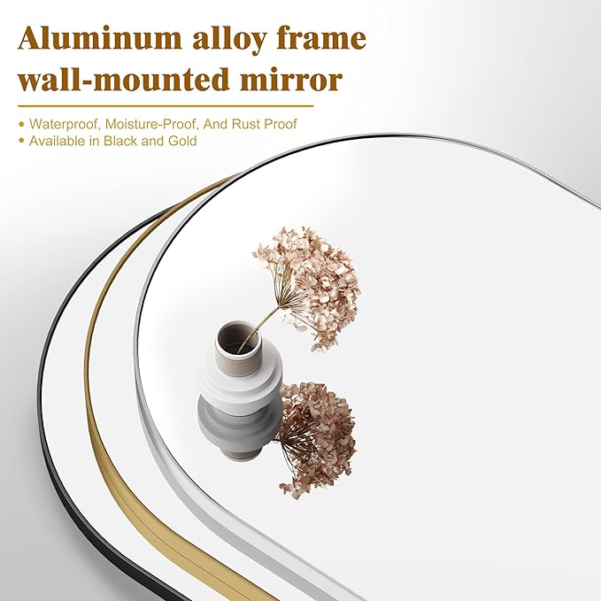 15x18 Inch Compact Gold Arched Mirror Perfect for Small Bathroom Vanity & Decorative Wall Use Space-Saving Brushed Metal Frame Arch Mirror for Bathroom Living Room Bedroom or Entryway