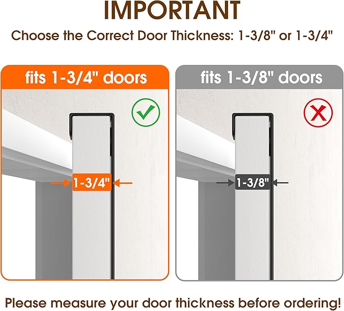 KitchLife Over The Door Hooks Hanger with 15.75 inches Extended Arms, Fit for 1-3/4" Doors, J40U, Thickened Bathroom Towel Rack Organization, 1 Pack Double-Hook, Matte Black