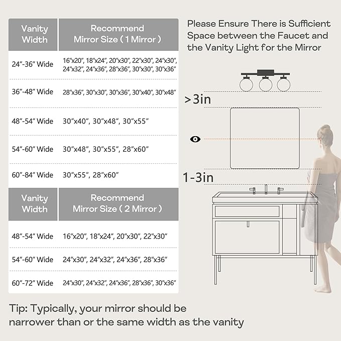 Gold Metal Framed Bathroom Mirror for Wall, Large Brushed Gold Rounded Corner Rectangular Bathroom Vanity Mirror, Anti-Rust, Tempered Glass, Hangs Horizontally or Vertically (30" x 55", Gold)
