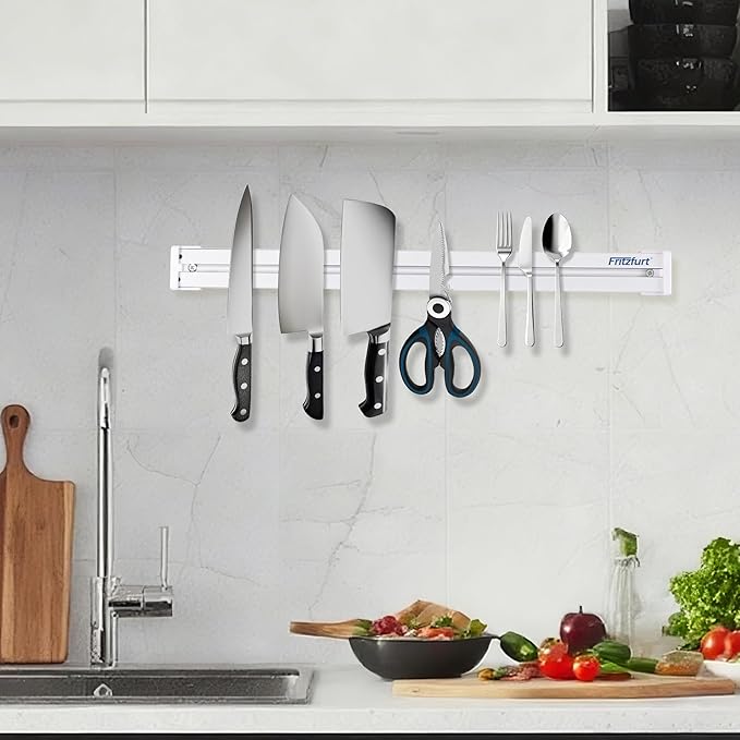 4-Pack Magnetic Tool Holder Strip - 19.7" Wall-Mount Organizer for Garage, Workshop, Workbench & Van Storage