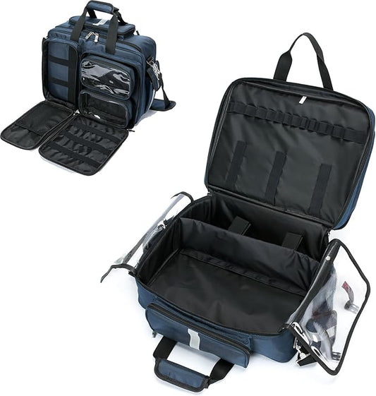 First Aid Bag - Empty Medical Storage Bag for Home Health, Nursing Students, Therapists & Doctors