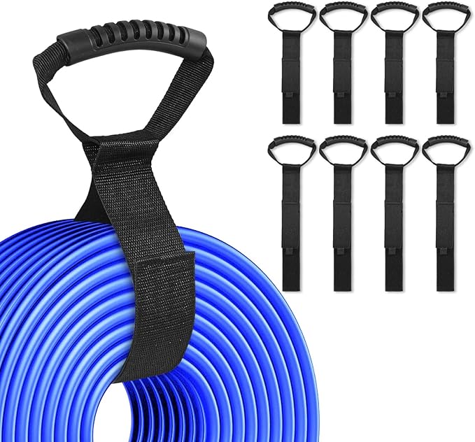 8 Pack One Hand Operation Adjustable Extension Cord Organizer Holder, Hose Rope Storage Straps Wrap for RV Shed Workshop Garage Organization, Gadgets Tools Gifts for Dad Men