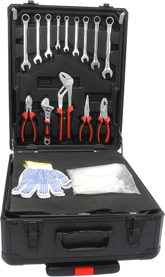 899pcs Artman Tool Set Tool Set Mechanics Kit, General Household Hand Tool Set for Home, Rolling Tool Box with Wheels - Perfect for Craftsman, Diyer, Handyman (Black)