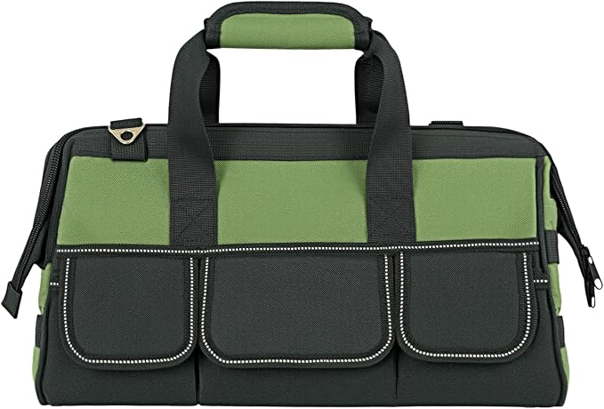 16 Inch Tool Bag with 25 Pockets Heavy Duty Portable Electrician Toolbox Tool Organizer Bag with Soft Handle Suitable for Electricians Carpenters Gardeners Construction Workers Mechanic Plumber