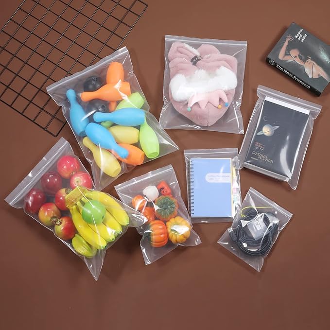 18" x 21" Large Thick 4 Mil Clear Zip Poly Lock Plastic Bags Seal Reclosable Zip Bag Heavy-Duty Clothing T-Shirt Pants Toys Zipper Storage Bags -20 Pack
