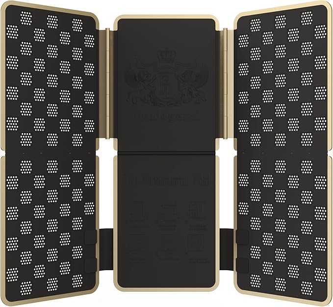 BoxLegend Shirt Folder V7 Metal for Wear Resistance Clothes Folding Board Storage Tshirt Folder Board Metal Edging and Joints Laundry Folding Board Black