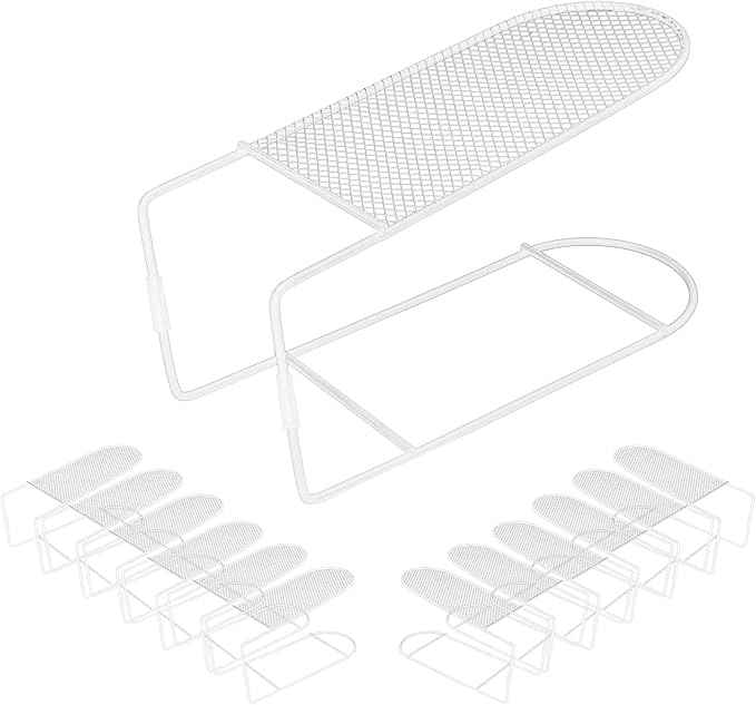 Shoe Slot Organizer for Closet Metal Shoe Rack Storage Space Saver Shoe Stacker Organizers for Shelf (Metal-W12PACK)