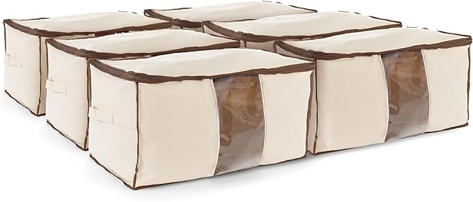 Covermates Keepsakes - Canvas Storage Bag - Premium Canvas - Carrying Handles - Dual Zipper Pulls - Indoor Storage, Natural