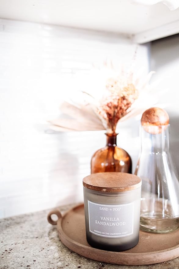 Sand + Fog Scented Candles - Pumpkin Harvest - Additional Scents and Sizes - 3 Wicks 100% Cotton Lead-Free - Luxury Air Freshening Jar Candles - Perfect Home Decor - 21 oz