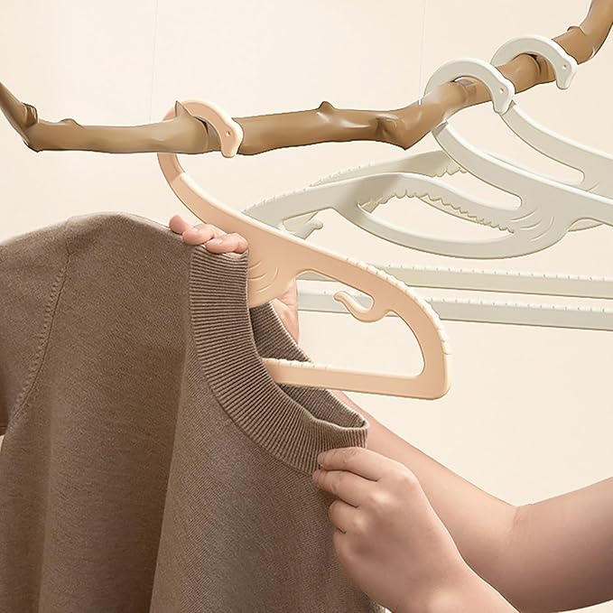 Plastic Clothes Hangers 20 Pack, Z-Shape Opening, 0.12" Ultra Thin Short Neck Hangers, Save Cabinet Space, Suitable for Dresses, Shirts, Pants, Scarves, Jackets(Pink)